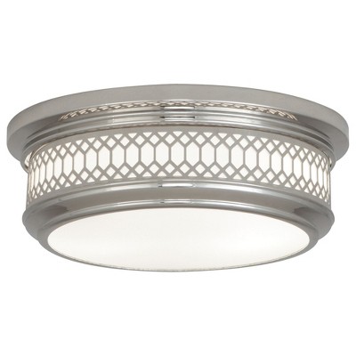 Robert Abbey Lighting Williamsburg Tucker - Light Flush Mount in  Polished Nickel