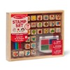 Melissa & Doug Wooden Stamp Set, Favorite Things - 26 Wooden Stamps, 4-Color Stamp Pad - 3 of 4