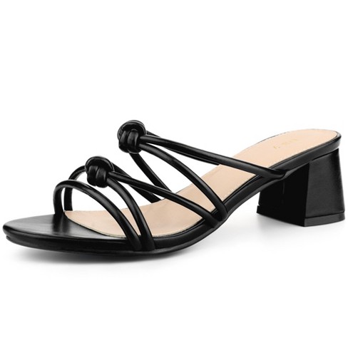 Black strappy outlet sandals target