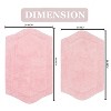 Waterford Collection Tufted Bath Rug, Extra Soft and Absorbent, Non-Slip Bath Mats, Machine Washable bath rugs for Bathroom, 2 Piece Set, Pink - 2 of 4