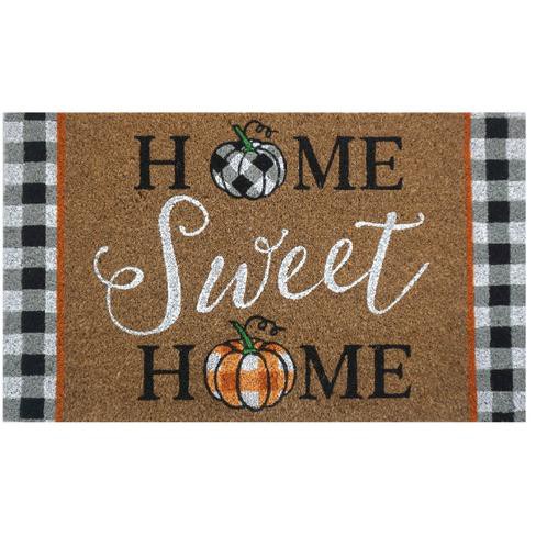 Briarwood Lane Black And White Pumpkin Fall Natural Fiber Coir Doormat  Autumn Welcome 30 X 18 : Target