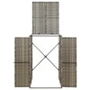 vidaXL Single Wheelie Bin Shed Gray 27.6"x31.5"x46.1" Poly Rattan - 3 of 4