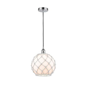 Farmhouse Rope - 1 Light Mini Pendant In Industrial Style-12.75 Inches Tall and 10 Inches Wide - 1 of 1