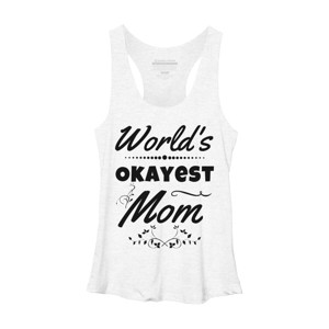 Women's Design By Humans World's Okayest Mom By hikebubble Racerback Tank Top - 1 of 2