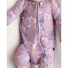 Lev Baby Girls' Bamboo Zipper Footie Pajamas – Princess Print One-Piece Baby Girl Clothes (NB–6/9M) - 2 of 4