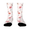 Flamingos Women Printed Crew Socks Funny Funky Socks Soft Polyester Novelty Gifts for Artists Men - 3 of 4