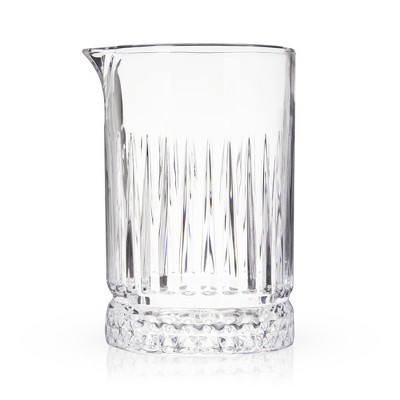 Viski Pedestal Mixing Glass, Lead-Free Crystal Cocktail Mixing Glass, Bartender Tool, 17 Oz, Clear
