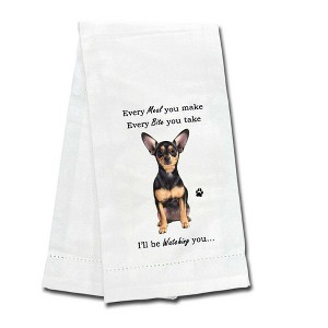E & S Imports 26.0 Inch Black Chihuahua Kitchen Towel Everyday , Dog Puppy Paw (1PC) - 1 of 3