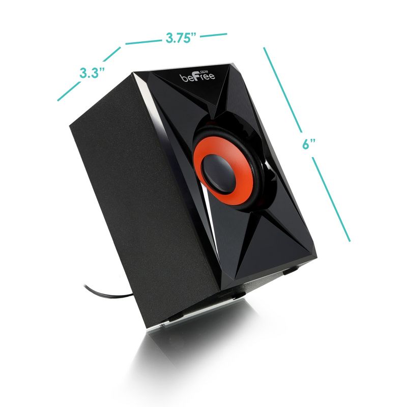 beFree Sound 5.1 Channel Bluetooth Surround Sound Speaker System in Orange, 3 of 7