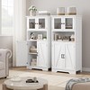 GustoWave 67" H Tall Bathroom Storage Cabinet Freestanding Bathroom Storage Cabinet with 4 Doors and Adjustable Shelves for Living Room, Dining Room - 3 of 4