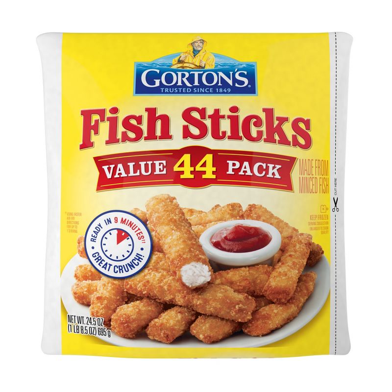 Gorton&#39;s Breaded Minced Fish Sticks - Frozen - 24.5oz/44ct, 1 of 10
