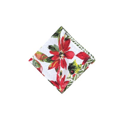 C&F Home Poinsettia Berries Christmas Napkin Set of 6