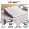 CAVINAS Memory Foam Wedge Pillow,Therapeutic Bed Ramp Pillow for Neck & Knee Support - Hypoallergenic with Removable Washable Cover,Gray - 3 of 4