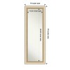 Amanti Art Elegant Brushed Honey Non-Beveled On the Door Mirror Full Length Mirror, Wall Mirror 52.75 in. x 18.75 in. - 4 of 4