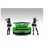 "Auto Salon Girls" 2 piece Figures Set for 1/18 Scale Models by American Diorama - 2 of 4