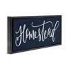 Stupell Industries Navy Blue Homestead Phrase Floating Frame Canvas Art - 2 of 4