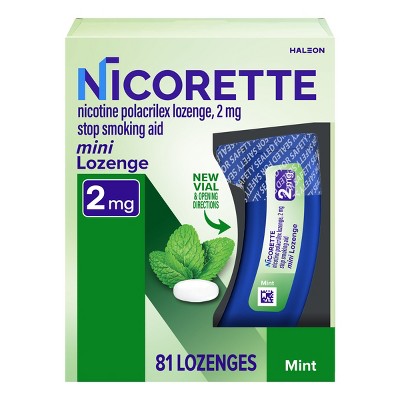 Nicorette 2mg Mini Lozenge Stop Smoking Aid - Mint