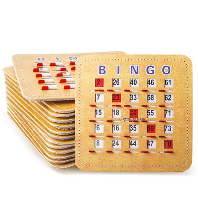 GSE Shutter Bingo Cards, Easy-Read Large Print Bingo Cardboard with Sliding Windows (10/25/50/100/200 Packs）