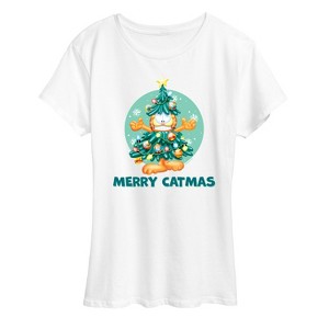 Women's - Garfield - Merry Catmas Short Sleeve Graphic T-Shirt - 1 of 4