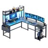 Aheaplus L Shaped Desk with Power Outlet & LED Strip - 4 of 4