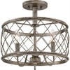 Quoizel Lighting Dury 3 - Light Semi-Flush Mount in  Century Silver Leaf - 3 of 4