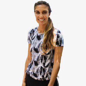Calypsa Women's UPF 50+ Short Sleeve Adele Swim Top - 1 of 4