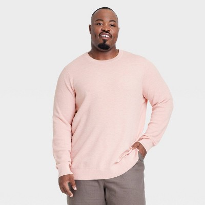 Men's Big & Tall Crewneck Pullover Sweater - Goodfellow & Co™ Ash Pink 3XL