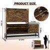 Shoe Cabinet with 2 Flip Drawers with Padded Seat Cushion - Narrow Shoe Organizer Rack for Entryway, Front Door, Foyer, Hallway, Antiseptic Wood - 3 of 4