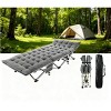 Angel Sar Grey Heavy-Duty Camping Cot with Mat & Carry Bag, 900lb Capacity Portable Folding Bed for Outdoor, Indoor, Office Use - 2 of 4