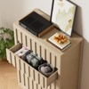 Tall Fluted 5-Drawer Bedroom Dresser ¨C Modern Handleless Wooden Chest with Deep Storage, TV Stand & Clothes Organizer ,Hallway (Natural Oak) - 4 of 4