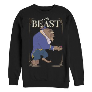 Men's Beauty and the Beast Valentine Her Beast Prince Frame Sweatshirt - 1 of 3