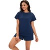 ATHLECHIC Women's Summer Outfits Short Sleeve Tops and Short Pants Sweatsuit Set 2 Pcs - 2 of 4