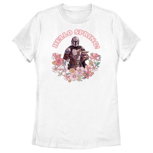 Women's Star Wars: The Mandalorian Hello Spring T-Shirt - 1 of 4