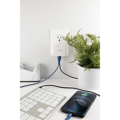 Philips 3-Port 32W USB and USB C Charger - White_5