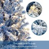 Whisen 6FT Pre-Lit Snow-Flocked Artificial Christmas Tree with 750 Tips and 300 Warm Lights - Blue - 3 of 4