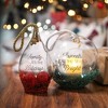 Pavilion Gift Company - Holiday Family - 11.5" Ruby Beaded Glass Lantern - Candle Holders - 3 of 4