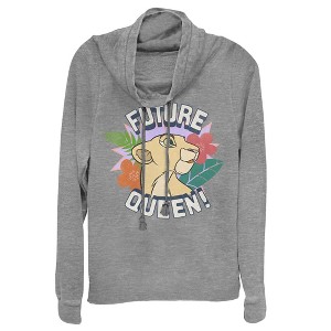 Juniors Womens Lion King Nala Future Queen Cowl Neck Sweatshirt - 1 of 3
