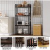 Heavy-Duty 4-Tier Microwave Stand & Baker's Rack - Free-standing storage cart for kitchen, living room, or garage. - 3 of 4