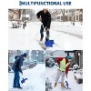 Snow Shovel, 18x13 in Blade, Ergonomic Snow Shovels with Assisted D-Ring Handle, 3.5LBS Lightweight Aluminum Shoveling Tool for Driveway Walkway - 2 of 4