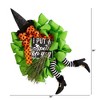 Nearly Natural 26" Halloween Witch Broom and Hat Mesh Wreath - 2 of 4