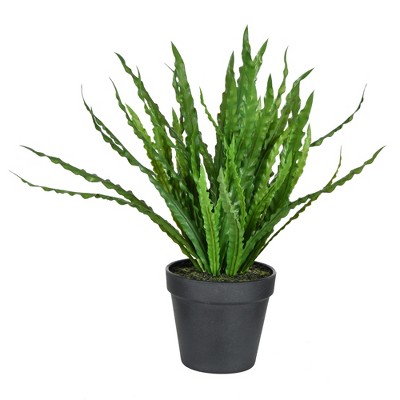 Vickerman 16" Artificial Potted Bird Nest Fern.