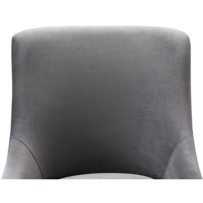 Beatrix Green Velvet Swivel Office Chair with Gold Base