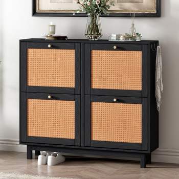 72.4 Minimalist Freestanding Kitchen Storage Cabinet Organizer, Kitchen  Pantry With 4 Doors And Adjustable Shelves-modernluxe : Target