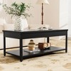 Dexmalle Rectangular double-layer coffee table with hidden storage compartment and fingerprint lock - 3 of 4