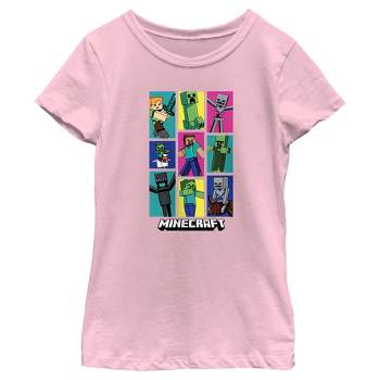 Girl's Minecraft Boxed Mobs T-Shirt