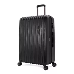SWISSGEAR Energie PolyCarb Hardside Large Checked Spinner Suitcase - Black
