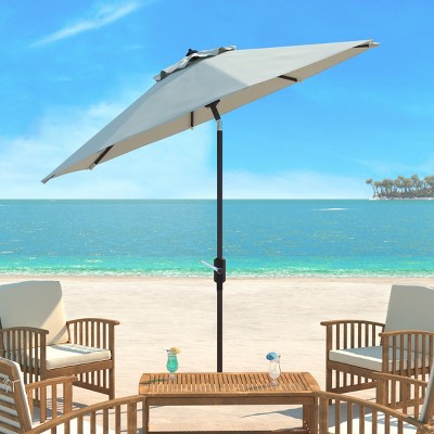 Ivory Sun Resistant 9 Ft Octagon Outdoor Umbrella with Hand-Crank Lift