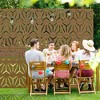 47-inches W x 72-inches H Brown Galvanized Sheet Screen Outdoor and lndoor Divider for Balcony Patio Garden Room Divider(Star 01) - 3 of 4