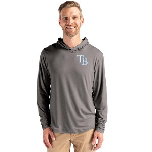 Tampa Bay Rays Cutter & Buck Coastline Epic Comfort Recycled Mens Hooded Shirt - 1 of 1