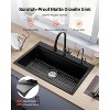 VEVOR 33 inch Kitchen Sink Workstation, Top Mount Granite Sinks, Drop-In Single Bowl Farmhouse Basin with Multiple Accessories, (Black) - 3 of 4